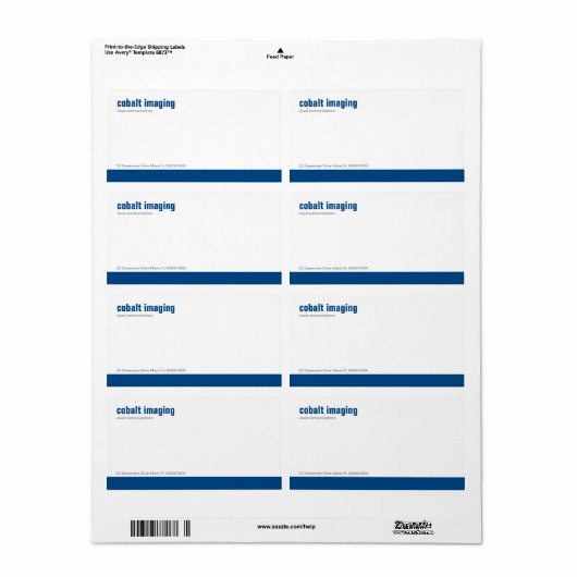 Kobaltversand-Etikett der Ausgangskonsole (Vorne)