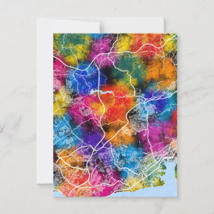 Kobe Japan City Map Postkarte