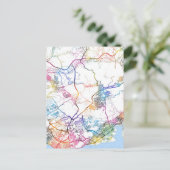 Kobe Japan City Map Postkarte (Stehend Vorderseite)