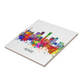 Kobe Japan Skyline Fliese (Seite)