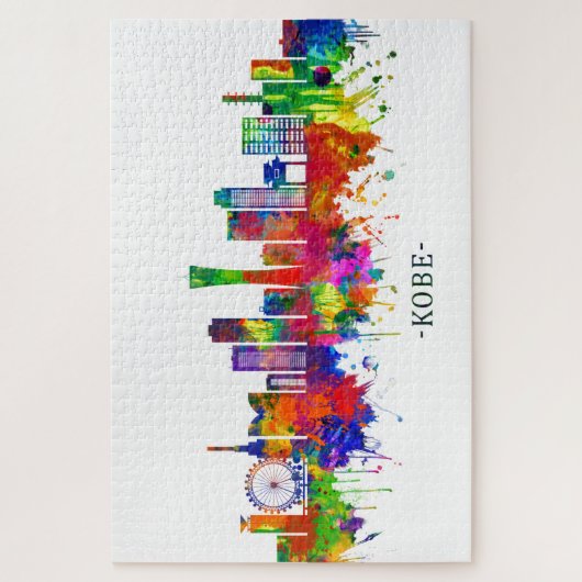 Kobe Japan Skyline Puzzle (Vertikal)