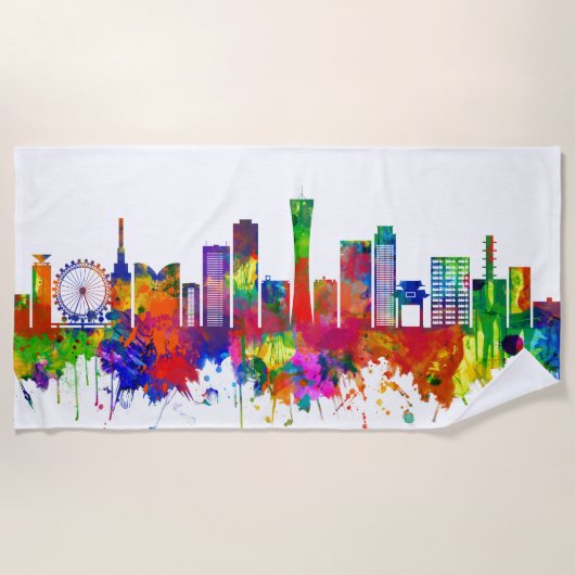 Kobe Japan Skyline Strandtuch (Vorderseite)