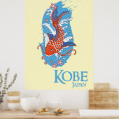 Kobe Japan Vintage Reiseplakat Poster (Küche)
