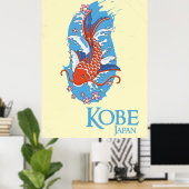 Kobe Japan Vintage Reiseplakat Poster (Heimbüro)