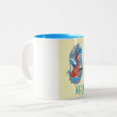 Kobe Japan Vintage Reiseplakat Zweifarbige Tasse (Vorderseite Links)