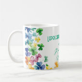 Kobelsaft Innen mit bunter Klee verlassen Kaffeetasse (Links)