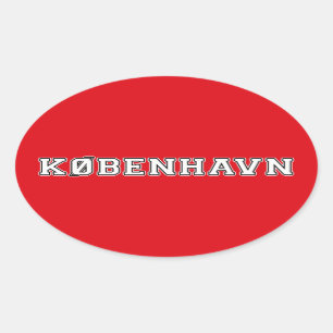 Kobenhavn Danmark Ovaler Aufkleber