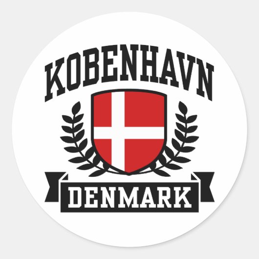 Kobenhavn Runder Aufkleber (Vorderseite)