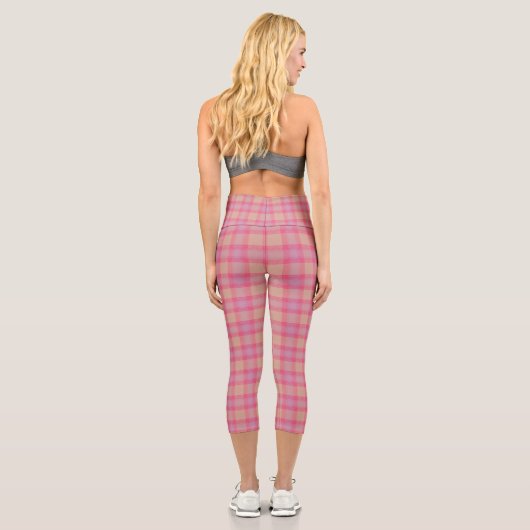 Kobi Kariert Capri Leggings (Rückseite)