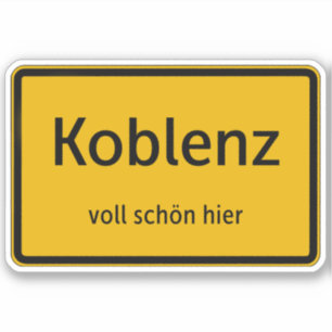 Koblenz Aufkleber Sticker Autoaufkleber