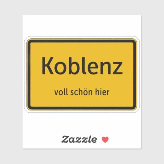 Koblenz Aufkleber Sticker Autoaufkleber (Blatt)