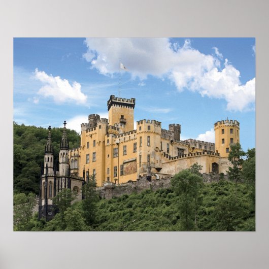Koblenz, Deutschland, Schloss Stolzenfels, Schloss Poster (Vorne)