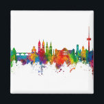 Koblenz Deutschland Skyline Magnet<br><div class="desc">Aquarellkunst-Druck der Skyline von Koblenz, Deutschland</div>