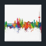 Koblenz Deutschland Skyline Magnet<br><div class="desc">Aquarellkunst-Druck der Skyline von Koblenz,  Deutschland</div>