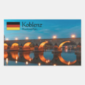 Koblenz Germany Souvenir Rechteckiger Aufkleber (Vorderseite)