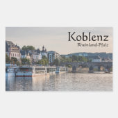 Koblenz Germany Souvenir Rechteckiger Aufkleber (Vorderseite)
