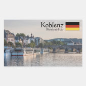 Koblenz Germany Souvenir Rechteckiger Aufkleber (Vorderseite)