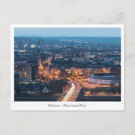 Koblenz in der Nacht Postkarte
