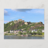Koblenz mit Festung Ehrenbreitstein Postkarte (Vorderseite)