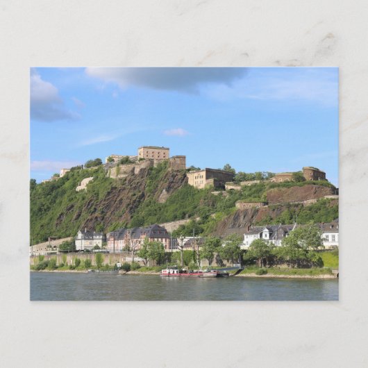 Koblenz mit Festung Ehrenbreitstein Postkarte (Vorderseite)