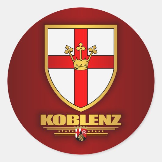 Koblenz Runder Aufkleber (Vorderseite)