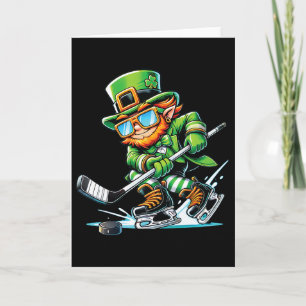 Kobold beim Eishockeyspiel am St. Patrick's Day Sp Karte