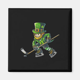 Kobold beim Hockeyspiel am St. Patrick's Day Sport Magnet