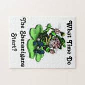 Kobold, der auf einem Kleeblatt sitzt Puzzle (Horizontal)