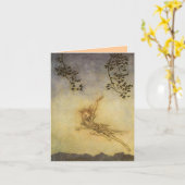 Kobold, ein Sprite Notecard Arthur Rackham Karte (Gelbe Blume)