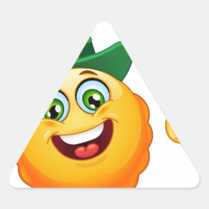 Kobold Emoji Dreieckiger Aufkleber