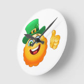 Kobold Emoji Runde Wanduhr (Winkel)
