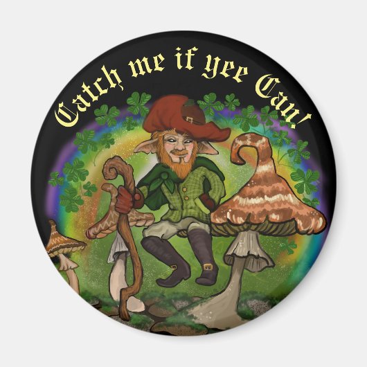 Kobold, fangen Sie mich, wenn ja! Button Magnet (Vorne)