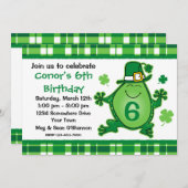 Kobold-Frosch-Geburtstags-Party Einladung (Vorne/Hinten)