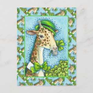 KOBOLD-GIRAFFE, FARBENFROHER ST. PATRICK'S DAY POSTKARTE
