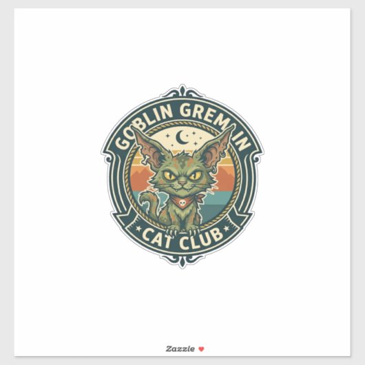 Kobold Gremlin Katze Süße Kitty Design - Kobold Gr Aufkleber (Blatt)