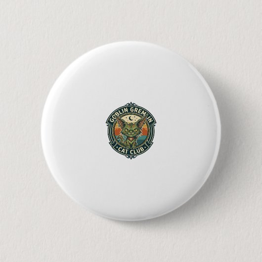 Kobold Gremlin Katze Süße Kitty Design - Kobold Gr Button (Vorderseite)