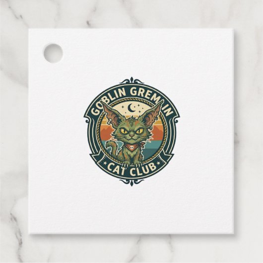 Kobold Gremlin Katze Süße Kitty Design - Kobold Gr Geschenkanhänger (Vorderseite)