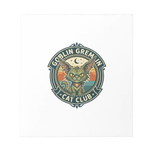 Kobold Gremlin Katze Süße Kitty Design - Kobold Gr Notizblock (Vorderseite)