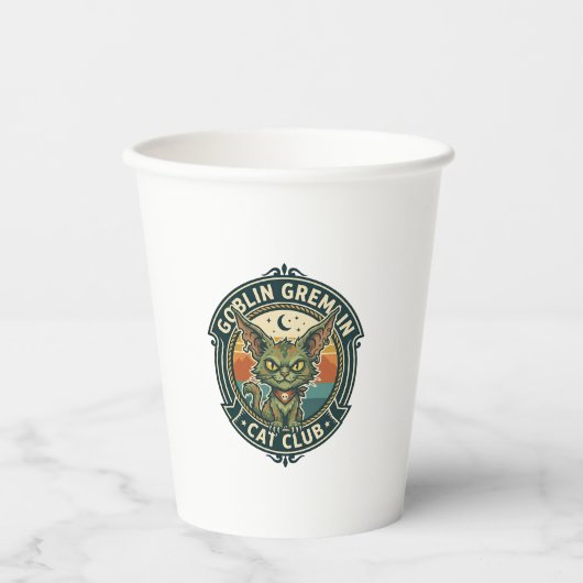 Kobold Gremlin Katze Süße Kitty Design - Kobold Gr Pappbecher (Vorderseite)