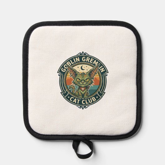 Kobold Gremlin Katze Süße Kitty Design - Kobold Gr Topflappen (Vorderseite)