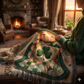 Kobold-Häuschen-Patchwork-Quilt-Szene Decke