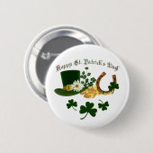 Kobold-Hut-Goldhufeisen - St Patrick Button (Vorne & Hinten)
