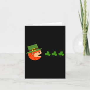 Kobold isst Shamrocks Lustiger St. Patrick Tag V Karte