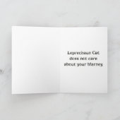 Kobold-Katzen-St Patrick Tagesgruß-Karte Karte (Innenseite)