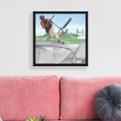 Kobold Kick Scooter Sportfantasy Leinwand drucken (Insitu (Wohnzimmer))