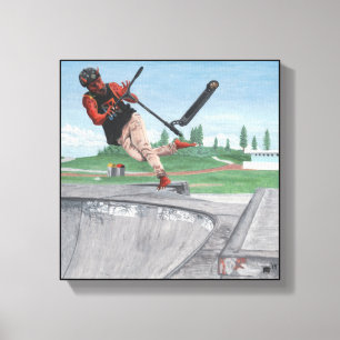 Kobold Kick Scooter Sportfantasy Leinwand drucken