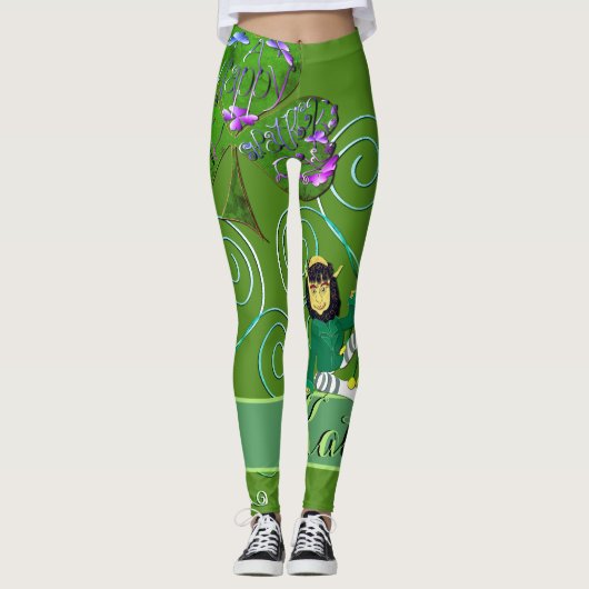 Kobold-Kleeblatt-Leggings Leggings (Vorderseite)