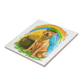 Kobold-Labrador � St. Patrick�s Day Hund Fliese (Seite)
