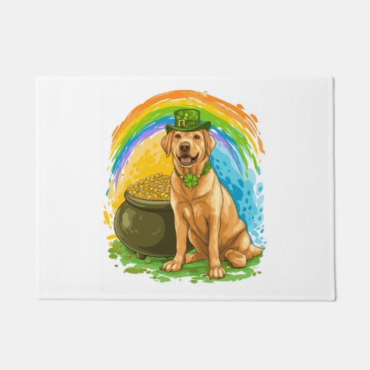 Kobold-Labrador � St. Patrick�s Day Hund Fußmatte (Vorderseite)