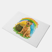 Kobold-Labrador � St. Patrick�s Day Hund Fußmatte (Schrägansicht)